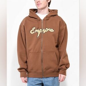 Empyre Sidebar Brown Zip Hoodie Men's Size L